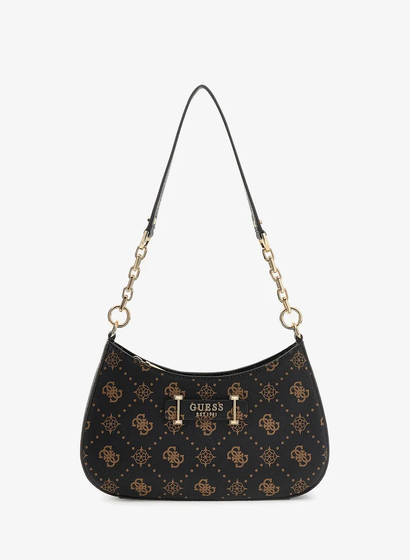 جس حقيبة كتف بسحاب علوي وشعار كاري